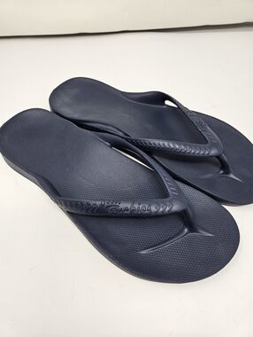 Archies Men's Navy Blue Flip Flops - Cushioned Thong Sandals Orthotic Comfort 12
